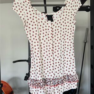 Marc Jacobs White and Red Swim Coverup
